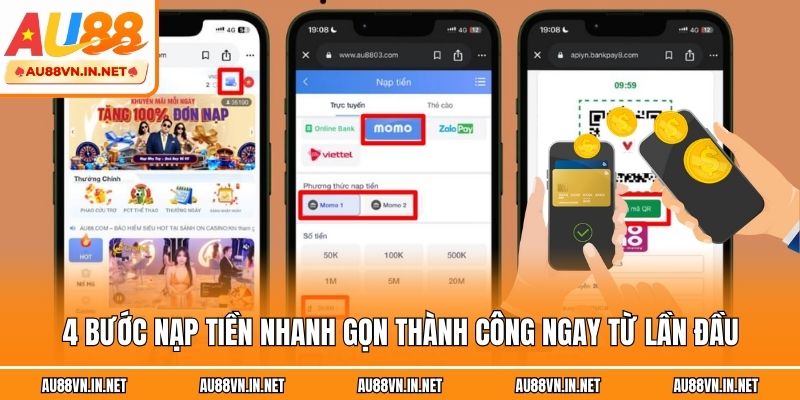 4 bước nạp tiền nhanh gọn thành công ngay từ lần đầu