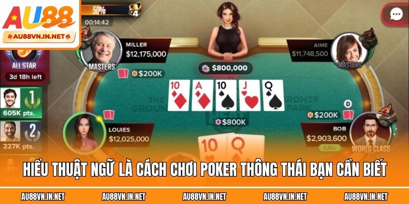 Hiểu thuật ngữ là cách chơi Poker thông thái bạn cần biết